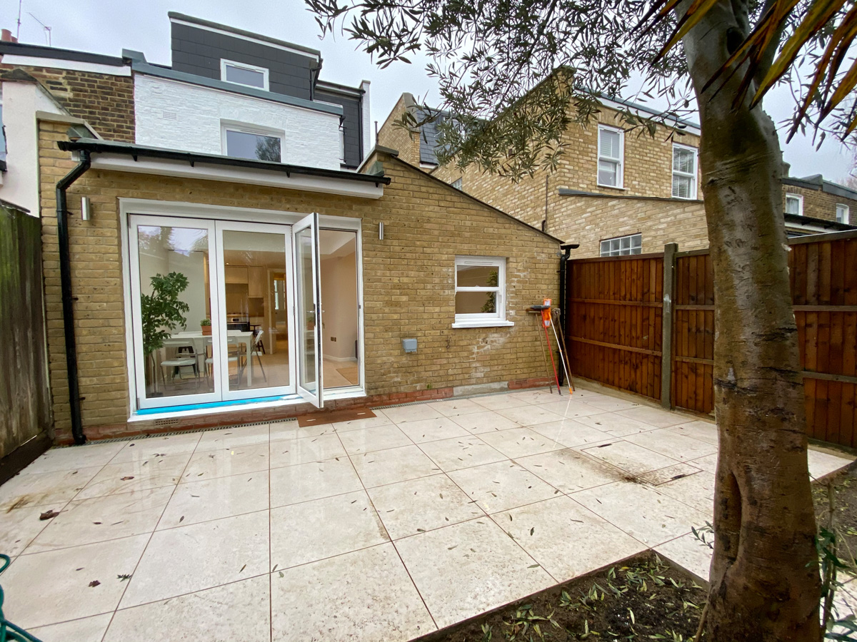 Case study showing the rear of the property, Conversion of House into multiple flats and removal of enforcement on a loft conversion.