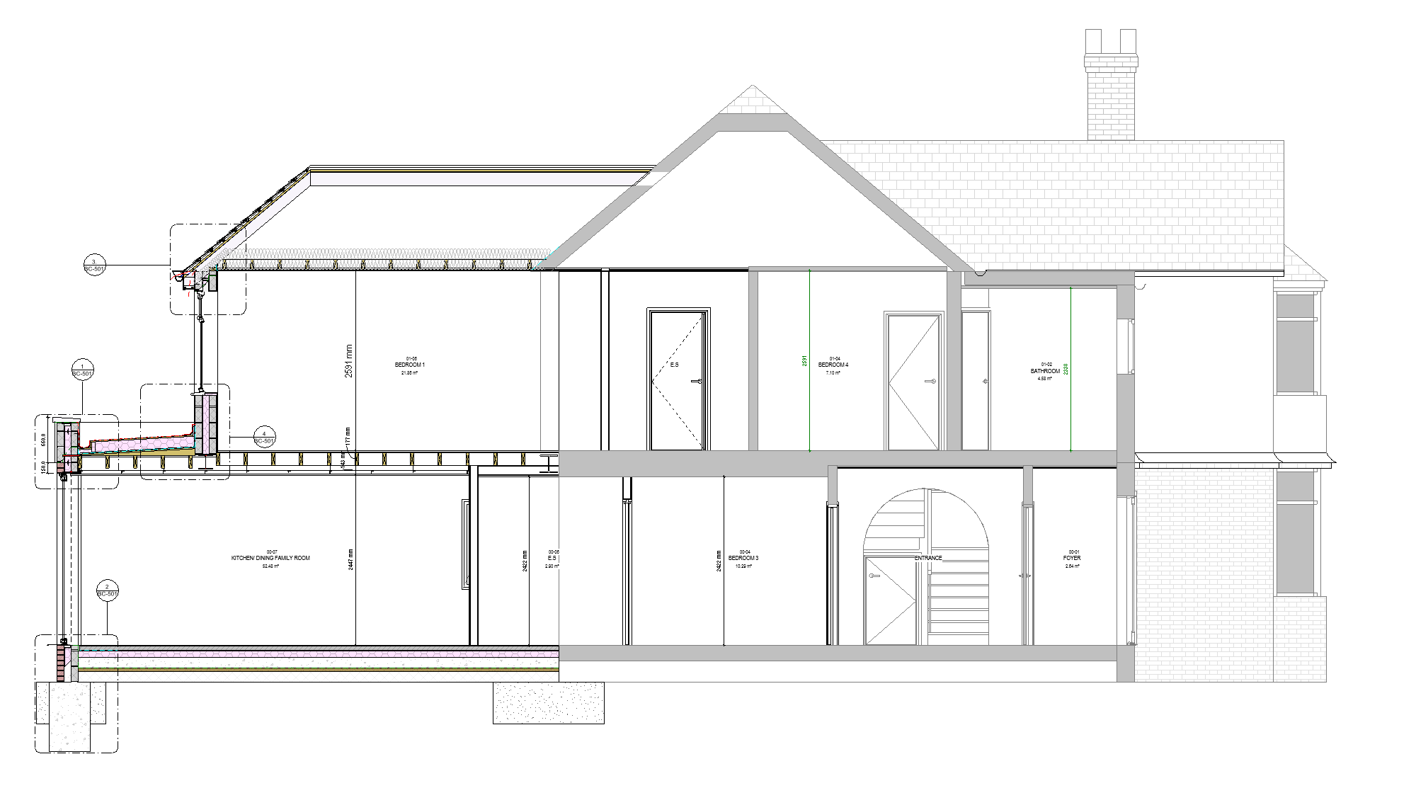 Building Regulation section drawings