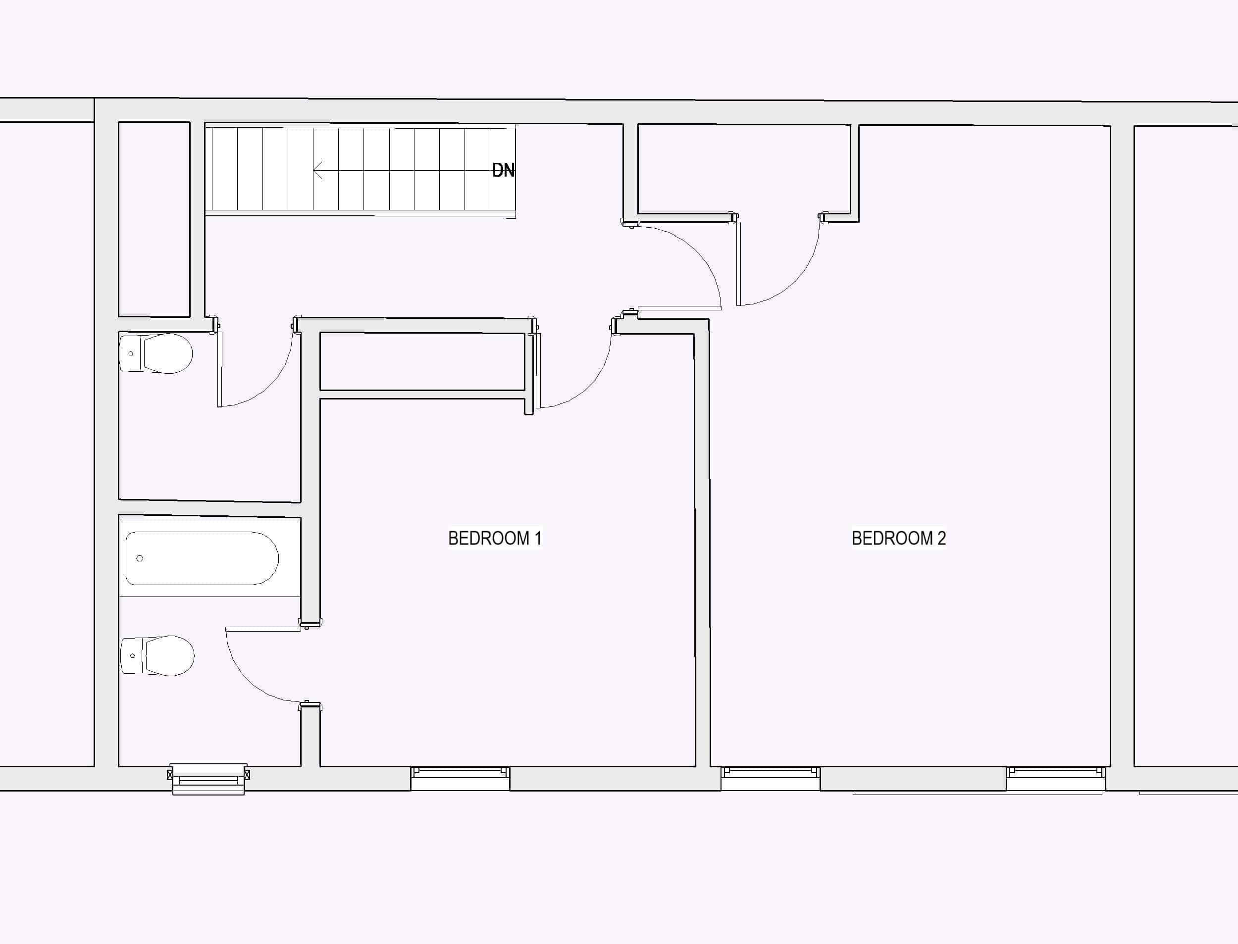 Exisitng first floor for a mansard loft conversion in SW5