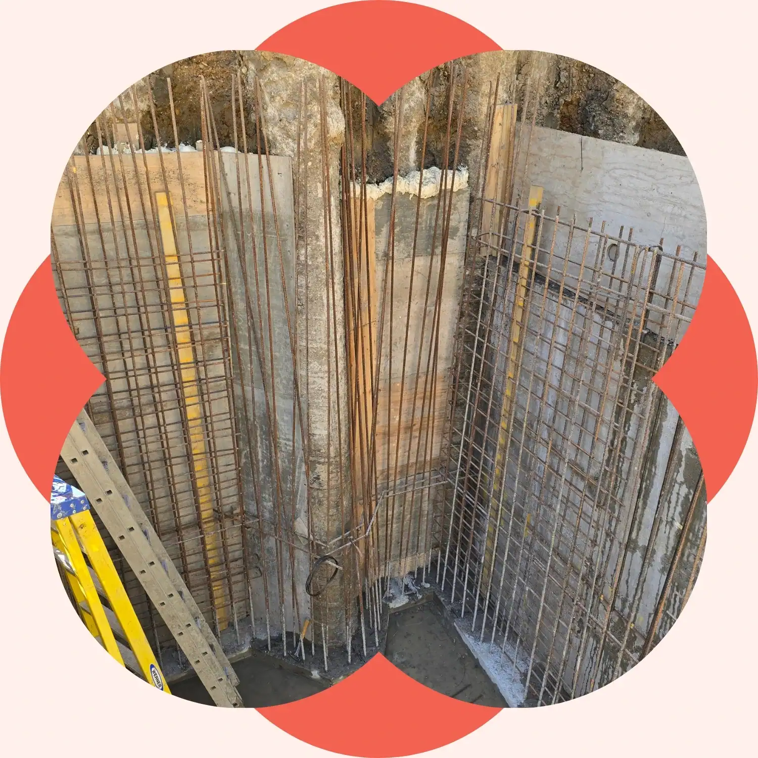 Building regulation drawings for a double storey extension showing a modern open-plan kitchen and internal layout