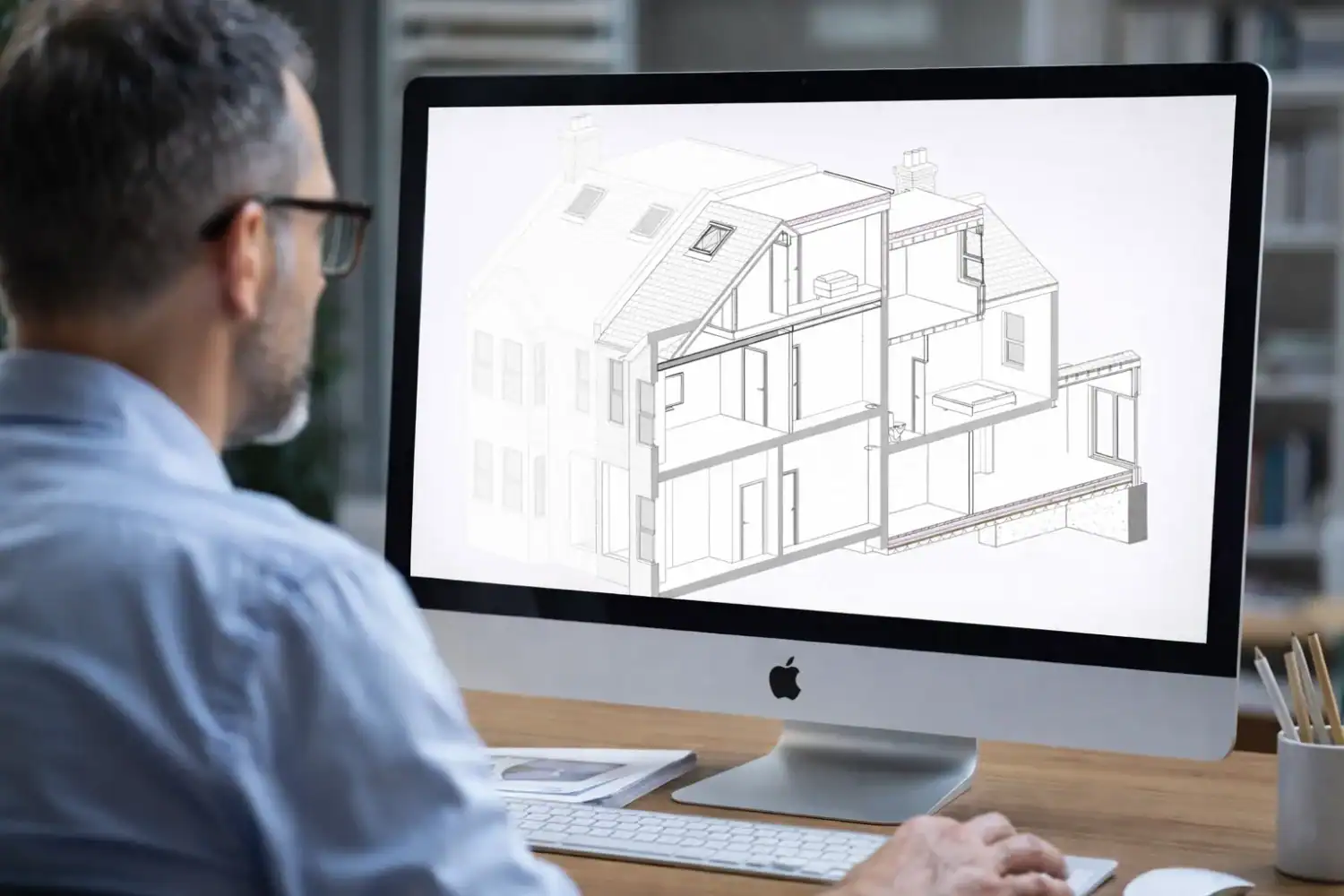 architects costs for an extension person looking