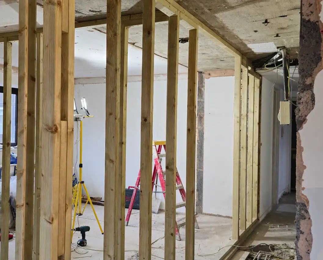 Timber partition wall - non load bearing, c16 400 centres